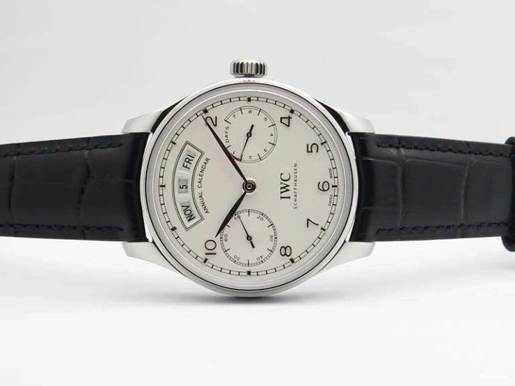 MIROTIME 0421 SportInspired Portuguese Real PR Real Annual Calendar IW503501 YLF 1:1 Best Edition White Dial On Leather Strap A 7241